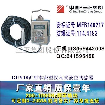 GUY10礦用本安型投入式液位傳感器礦用水位傳感器GUY5
